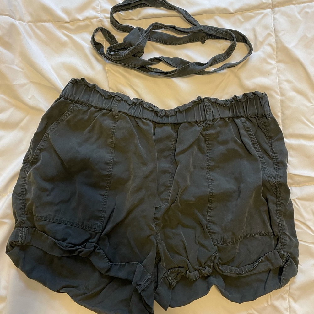 Aerie High Waisted Linen Shorts